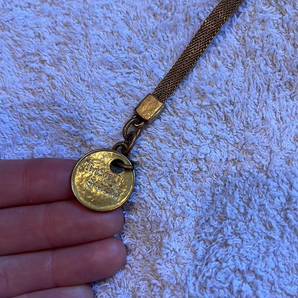 Brass Bracelet with Gold Charm by twisted silver - Picture 4 of 5